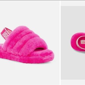 NWT hot pink uggs sandals with strap